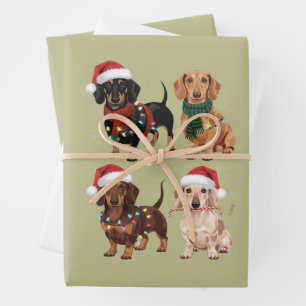 Dachshund Weihnachten Hundemutter Liebhaber Weihna Geschenkpapier Set