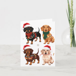 Dachshund Weihnachten Hundemutter Liebhaber Weihna Karte