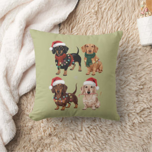 Dachshund Weihnachten Hundemutter Liebhaber Xmas G Kissen