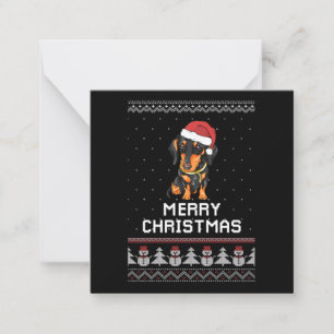 Dachshund Weihnachten Mitteilungskarte