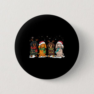 Dachshund-Weihnachts-Wiener-Hund-Weihnachts-Pyjama Button