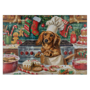 Dachshund-Weihnachtsbacken: Festliches Weihnachten Schneidebrett