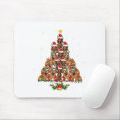 Dachshund Weihnachtsbaum Hund Xmas Lichter Pyjama Mousepad (Mit Mouse)