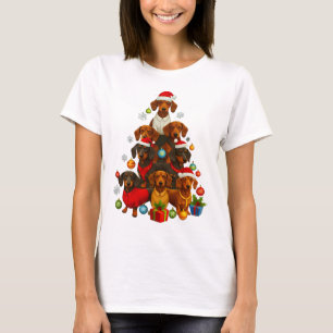 Dachshund-Weihnachtsbaum T-Shirt
