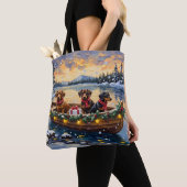 Dachshund Weihnachtsboot Urlaub Tasche (Von Nahem)