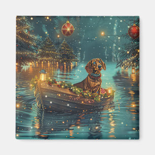 Dachshund Weihnachtsfestliche Reise Magnet