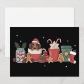 Dachshund Weihnachtskaffee Xmas Bäcker Lebkuchen Feiertagskarte (Vorne/Hinten)