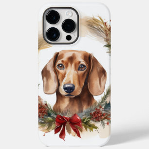 Dachshund-Weihnachtskranz Festlicher Hund Case-Mate iPhone 14 Pro Max Hülle