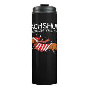 Dachshund Weihnachtspullover Muster Klassisches T- Thermosbecher