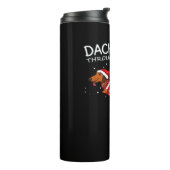 Dachshund Weihnachtspullover Muster Klassisches T- Thermosbecher (Nach links gedreht)