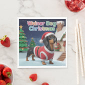 Dachshund-Weihnachtsserviette Serviette (Beispiel)