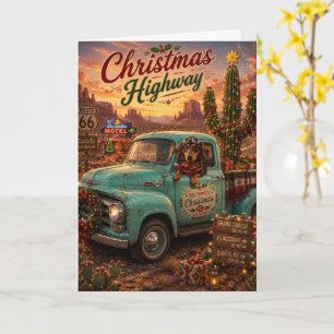 Dachshund Weihnachtsstraßen-Trip Weihnachtshighway Karte