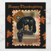 DACHSHUND WEINETIKETT (Einzelnes Label)