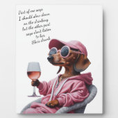 Dachshund Weintrinker Fotoplatte (Vorderseite)