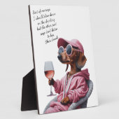 Dachshund Weintrinker Fotoplatte (Seite)