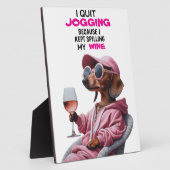 Dachshund Weintrinker Fotoplatte (Seite)