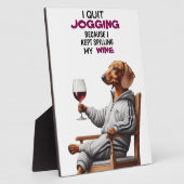 Dachshund Weintrinker Fotoplatte (Seite)