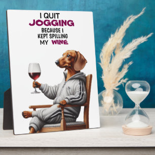 Dachshund Weintrinker Fotoplatte