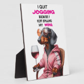 Dachshund Weintrinker Fotoplatte (Seite)