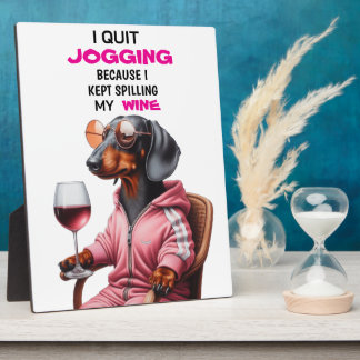 Dachshund Weintrinker Fotoplatte