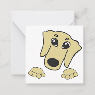 Dachshund Weizen Cartoon spähend Mitteilungskarte