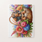 Dachshund-Welpe Puzzle (Vertikal)