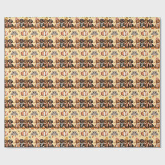 Dachshund-Welpen Herbstfarben Geschenkpapier
