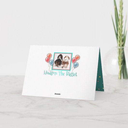 Dachshund-Welpen-kletternde Treppe der Karte (Rückseite)