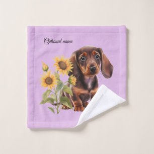 Dachshund-Welpen-Waschlappen Waschlappen