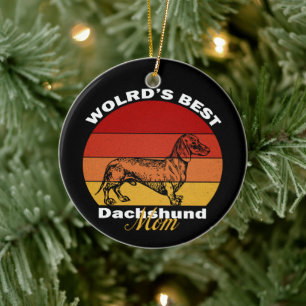 Dachshund - Weltbeste Dachshund-Mama Keramik Ornament