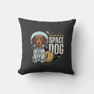 Dachshund Weltraum Hund Astronaut Vektor Kissen