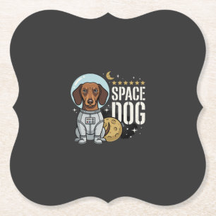 Dachshund Weltraum Hund Astronaut Vektor Untersetzer
