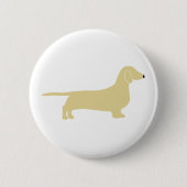 Dachshund Wheaton Silhouette Button (Vorderseite)