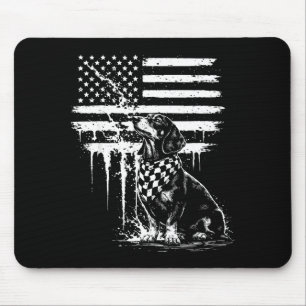 Dachshund Wiener Amerikanische Flagge 4. Juli Doxi Mousepad