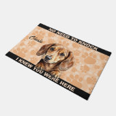 DACHSHUND WIENER DOG FUßMATTE (Schrägansicht)