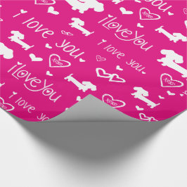 Dachshund Wiener Dog Hearts Love Gift Wrap Paper Geschenkpapier