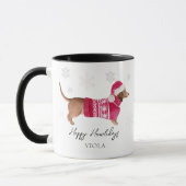 Dachshund Wiener Dog Holiday Season Tasse (Links)