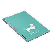 Dachshund Wiener Dog Puppy Notebook Notizblock (Rechte Seite)