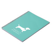 Dachshund Wiener Dog Puppy Notebook Notizblock (Linke Seite)