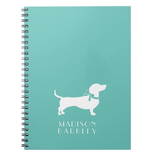 Dachshund Wiener Dog Puppy Notebook Notizblock (Vorderseite)