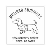 Dachshund Wiener Dog Star Sweater Arch Address Permastempel (Design)