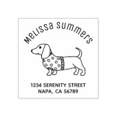 Dachshund Wiener Dog Stern Pullover Adresse Gummistempel (Prägung)