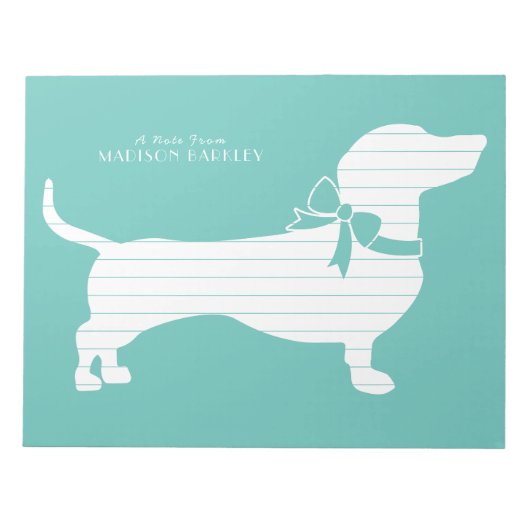 Dachshund Wiener Dog Welpen Notizblock (Vorderseite)