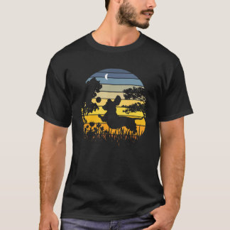 Dachshund - Wiener Hund - Sonnenuntergang - Garten T-Shirt