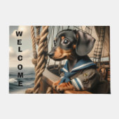 DACHSHUND WILLKOMMEN FUßMATTE (Vorderseite)