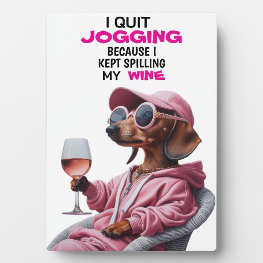 Dachshund Wine Drinker Fotoplatte (Vorderseite)