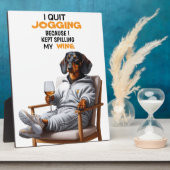 Dachshund Wine Tabletop Plaque with Easel Fotoplatte (Seite)