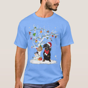 Dachshund Winter Schnee Baum Hund Weihnachten Wint T-Shirt