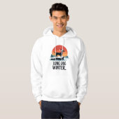 Dachshund Winter Sunset Design with Long Dog Hoodie (Vorne ganz)