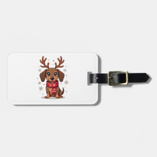 Dachshund Winterfreude Gepäckanhänger